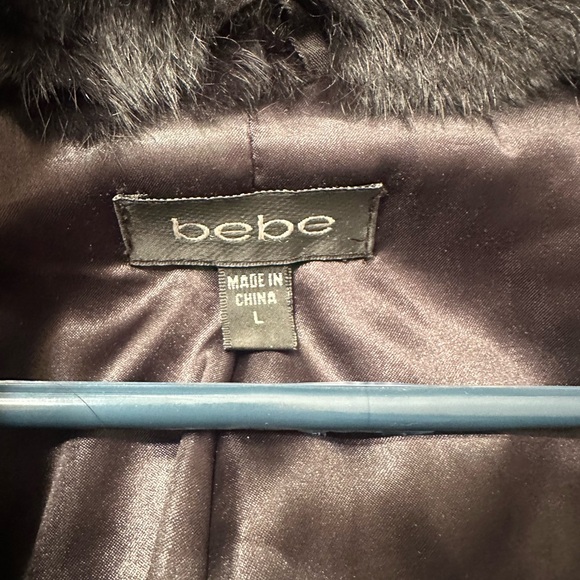 Circa 2005 Bebe bomber jacket. Fur hood and cuffs. Great condition. - Picture 2 of 4